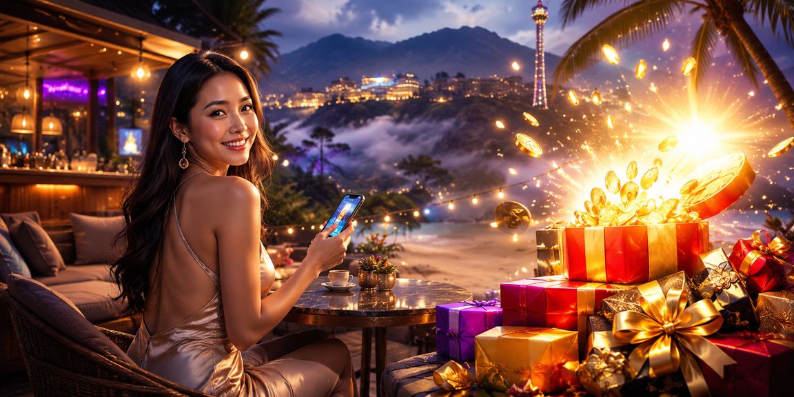 Pengguna Malaysia di Genting Highlands menggunakan aplikasi mudah alih l3250 untuk mengakses bonus deposit