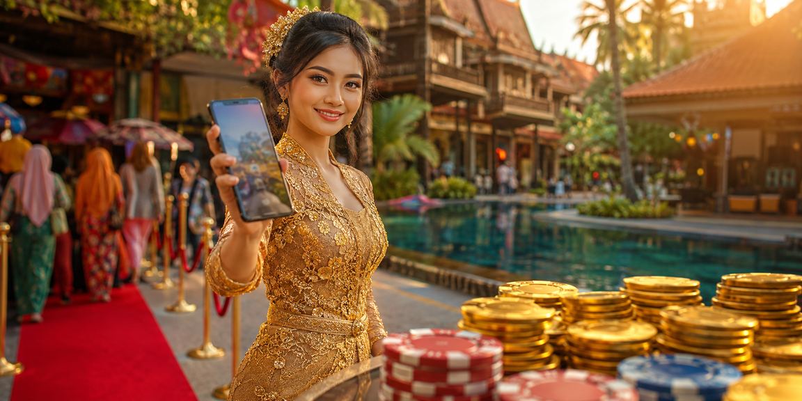 Pengguna berbaju kebaya di Kota Bharu mengakses kasino mudah alih l3250 dan menikmati bonus